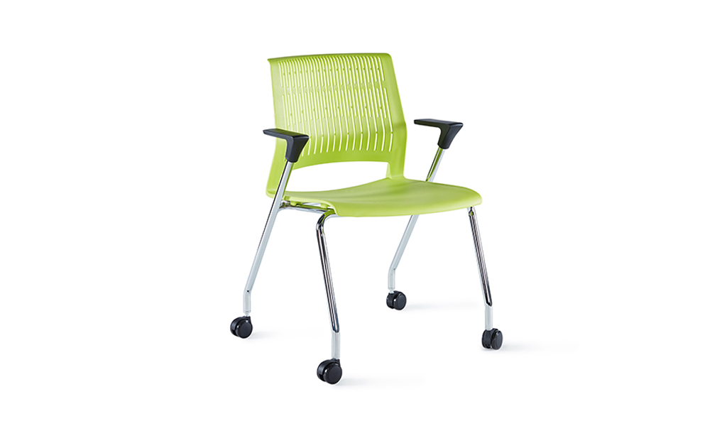 Plastic Chair With Castors | Premium Institutional Furniture: Boss'sCabin