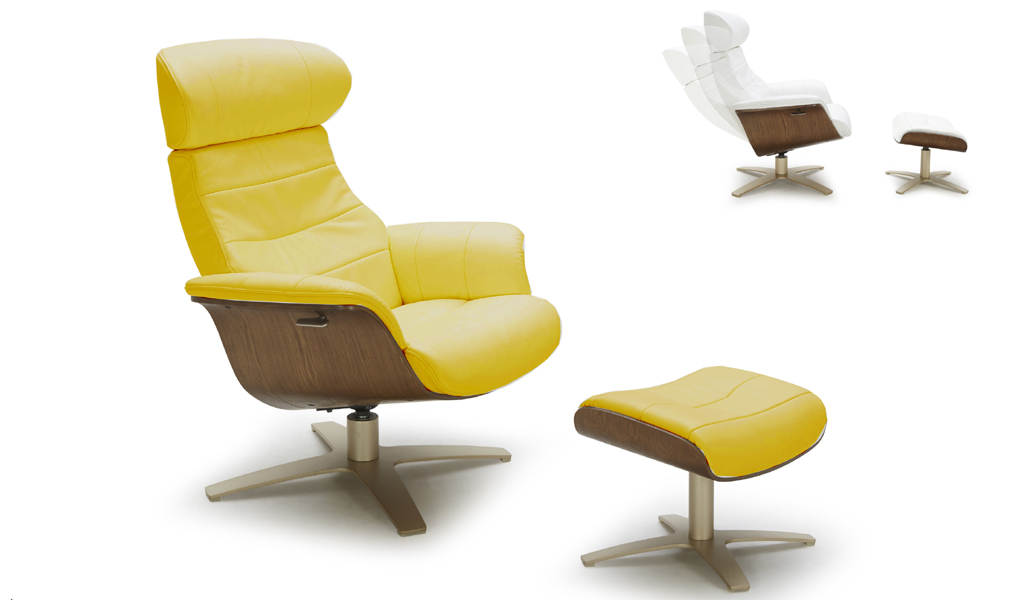 mustard yellow recliner chair