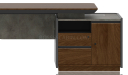 'Inspira' Office Desk In Walnut Laminate
