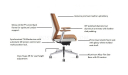 'Coupe' Medium Back Office Chair In Tan Leather