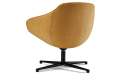 'D Series' Revolving Lounge Chair In Yellow Fabric