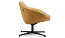 'D Series' Revolving Lounge Chair In Yellow Fabric