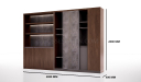 'Inspira' 9.5 Feet Width Wall Cabinet In Walnut