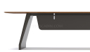 'Varna' 10 Feet Office Table in Walnut & Lacquer Finish