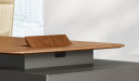 'Varna' Office Table in Walnut & Lacquer Finish