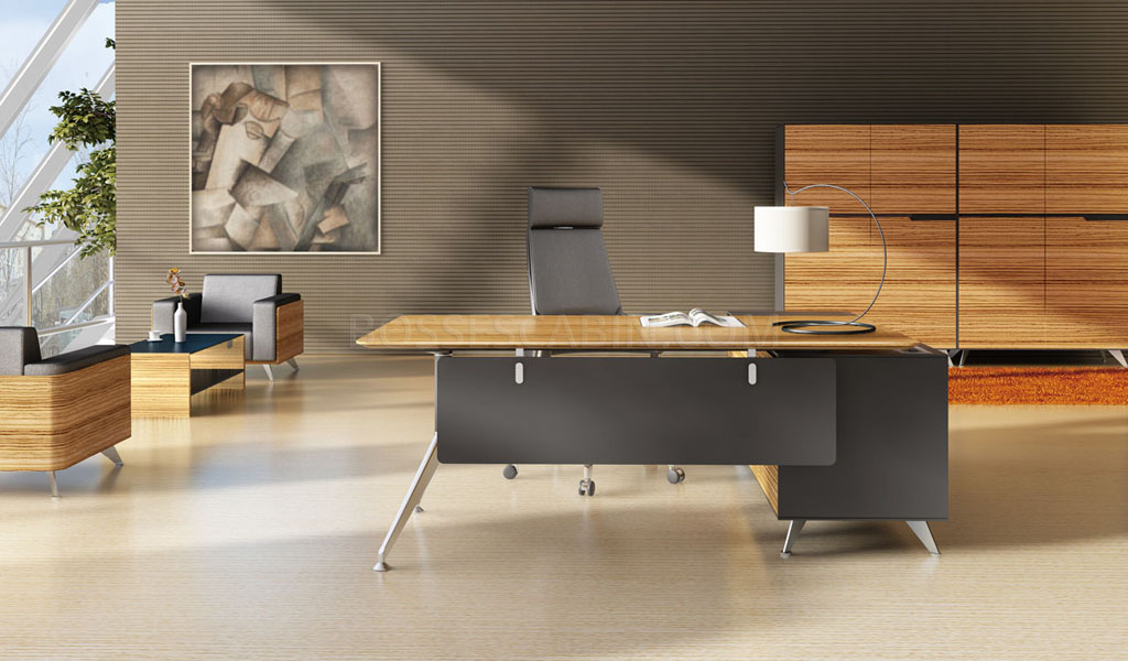 wood veneer office desk