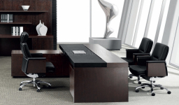 Office Table In Wenge Veneer | Large Office Tables Online: Boss'sCabin