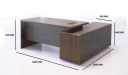 'Nexa' 5 Feet Office Desk In Pari Walnut