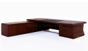 'Imperial' 11 Feet Executive Desk In Sapele Veneer