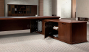 'Royale' 11 Feet Office Table In Rich Sapele Veneer