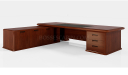 'Royale' 11 Feet Office Table In Rich Sapele Veneer