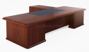 'Royale' 11 Feet Office Table In Rich Sapele Veneer