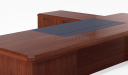 'Royale' 9 Feet Classical Office Table In Sapele Veneer