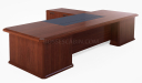 'Royale' 9 Feet Classical Office Table In Sapele Veneer