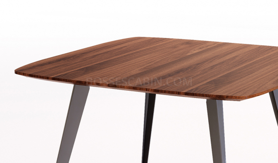 Mary 3 Feet Square Meeting Table In Walnut Finish: BossesCabin