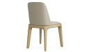 'Balence' Cafeteria Chair In PU Leather & Solid Wood