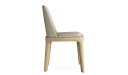 'Balence' Cafeteria Chair In PU Leather & Solid Wood
