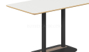 'Balence' Cafeteria Table In Warm White & Black Base