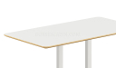 'Balence' Cafeteria Table In Warm White & White Base