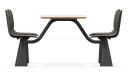 'Balence' Black Cafeteria Chair & Table Set