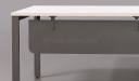 'Lido' 5 Feet Office Table In Warm White & Gray