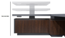 'Larry' 9 Ft Office Desk With Height Adjustable Side Desk