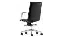 'Aulenti' Mid Back Office Chair With Polished Aluminum Arms