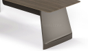 'Varna' 8.5 Feet Office Table in Black Walnut & Lacquer