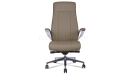 'Calm' High Back Office Chair In Dark Latte Artificial Leather