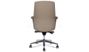 'Calm' Medium Back Chair In Dark Latte Artificial Leather