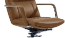 'Sigma' High Back Office Chair In Brown PU Leather