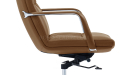 'Sigma' High Back Office Chair In Brown PU Leather