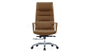 'Sigma' High Back Office Chair In Brown PU Leather