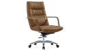 'Sigma' Medium Back Office Chair In Brown PU Leather