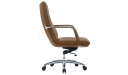 'Sigma' Medium Back Office Chair In Brown PU Leather