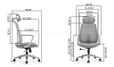 'Dove' Office Chair With Headrest In Glacier Gray Frame