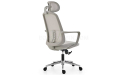 'Dove' Office Chair With Headrest In Light Gray Frame