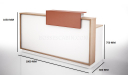 'Moby' 6 Feet Reception Desk In Pearwood & White