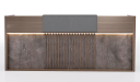 'Nexa' 8 Feet Reception Desk In Pari Walnut