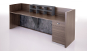 'Nexa' 8 Feet Reception Desk In Pari Walnut