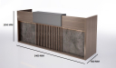 'Nexa' 8 Feet Reception Desk In Pari Walnut