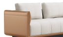 'Taurus-T' Three Seater Sofa In PU Leather & Fabric