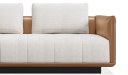 'Taurus-T' Three Seater Sofa In PU Leather & Fabric