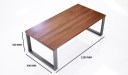 'Maxima' Coffee Table With Meteor Gray Legs