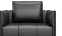 'Taurus-N' One Seater Sofa In Black Nappa Leather