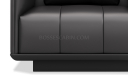 'Taurus-N' One Seater Sofa In Black Nappa Leather