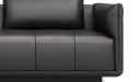 'Taurus-N' Three Seater Sofa In Black Nappa Leather