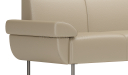 'Fleur-C' Three Seater Leather Sofa With Reclined Armrests