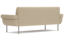 'Fleur-C' Three Seater Leather Sofa With Reclined Armrests