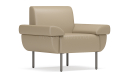 'Fleur-C' One Seater Leather Sofa With Reclined Armrests